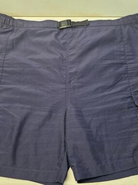 Sand N Sun Men's 3XL Navy Swim Trunks Cargo Shorts Built-In Belt Mesh Lined